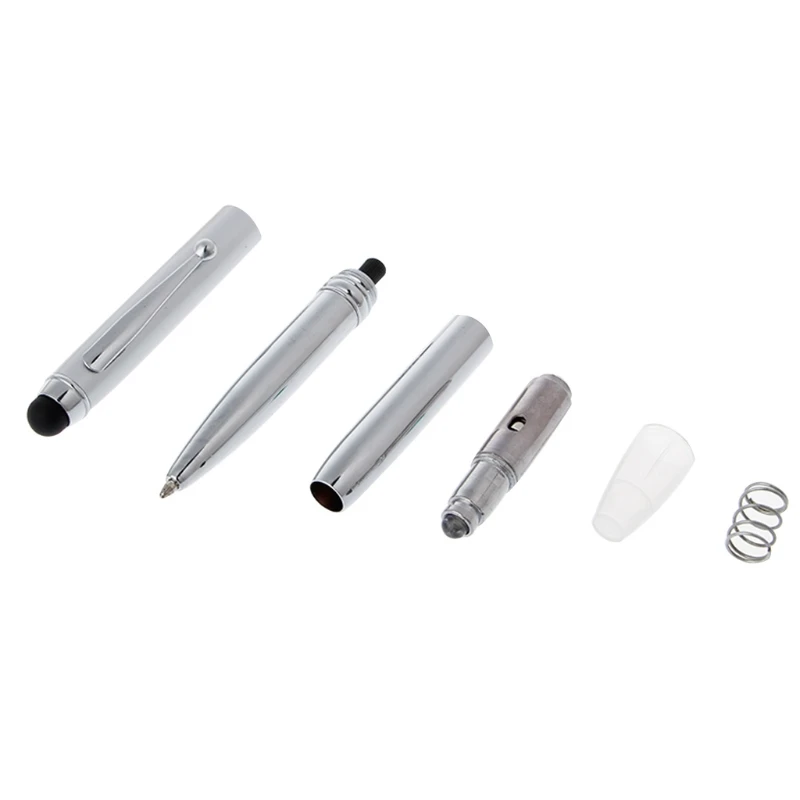 3in1 Capacitive Touch Screen Stylus Ballpoint Pen LED Flashlight For Ipad Iphone