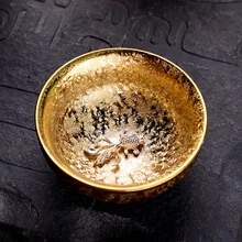 PINNY 45 мл Серебряная чайная чашка с календулой цветная чайная чаша кунг-фу посуда для напитков тенму глазурь керамические чайные чашки фарфор