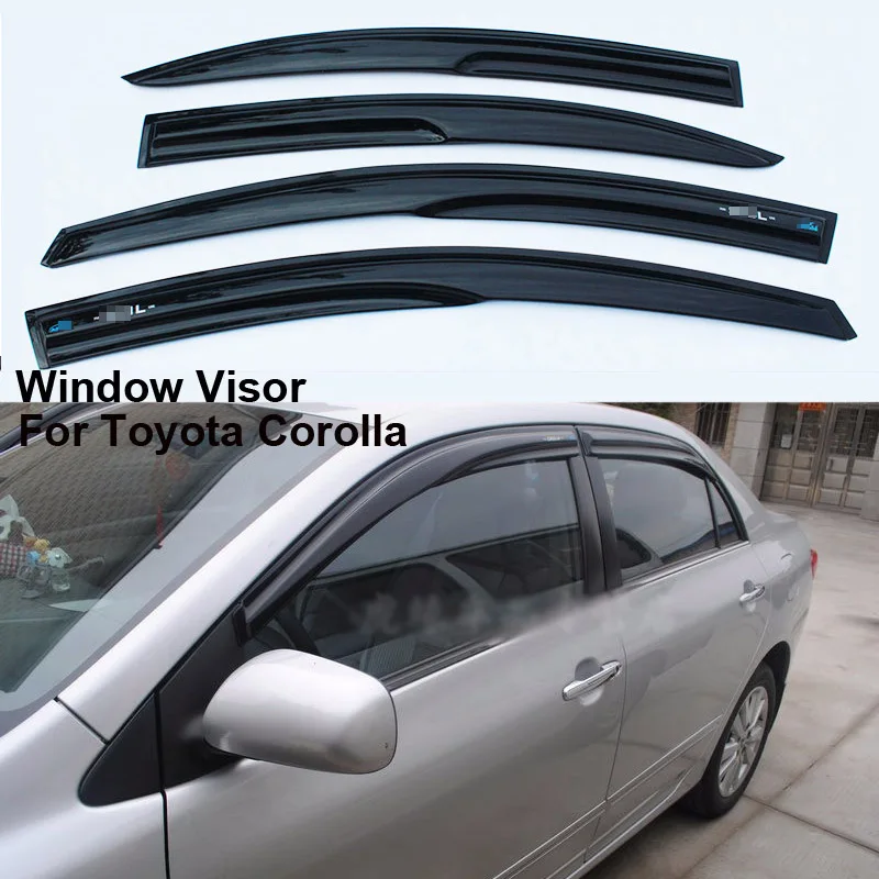 

4pcs Deflector-Cover Window Visor Shade Vent Wind Rain Deflector Guards For Toyota Corolla