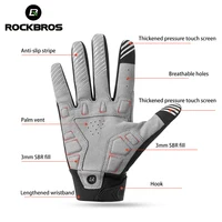 ROCKBROS Cycling Gloves Shockproof Wear Resistant SBR Men Women Full Finger Windproof Gloves Breathable Lengthen  Warm MTB Glove 2