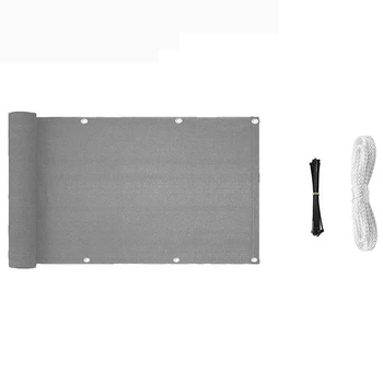 

New Balcony Privacy Sn Windbreak Garden Sn for UV, Sun & Wind Protection PE Outdoor Sn Gray 90x500cm