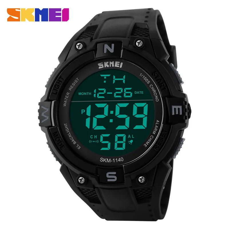 

Skmei Sports Multi-functional Watch Stopwatch Night Light Alarm Clock Week Calendar Waterproof Cool Electronic Watch
