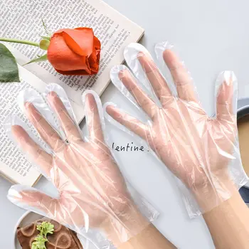 

Guantes Desechables 100 Unidades 500Pcs PVC Disposable Gloves Food Grade Hygienic Waterproof Thick Plastic Gloves Universal