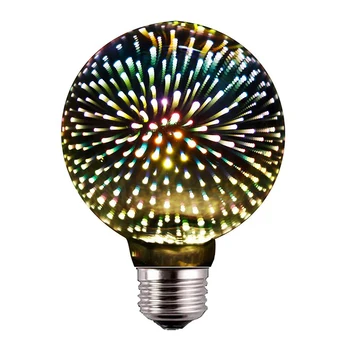 

4W Led Light Bulb 3D Decoration Bulb Firework AC 85-265V 5 Bottle Heart E27 Holiday Lights Novelty Christmas Lamp Cool E27