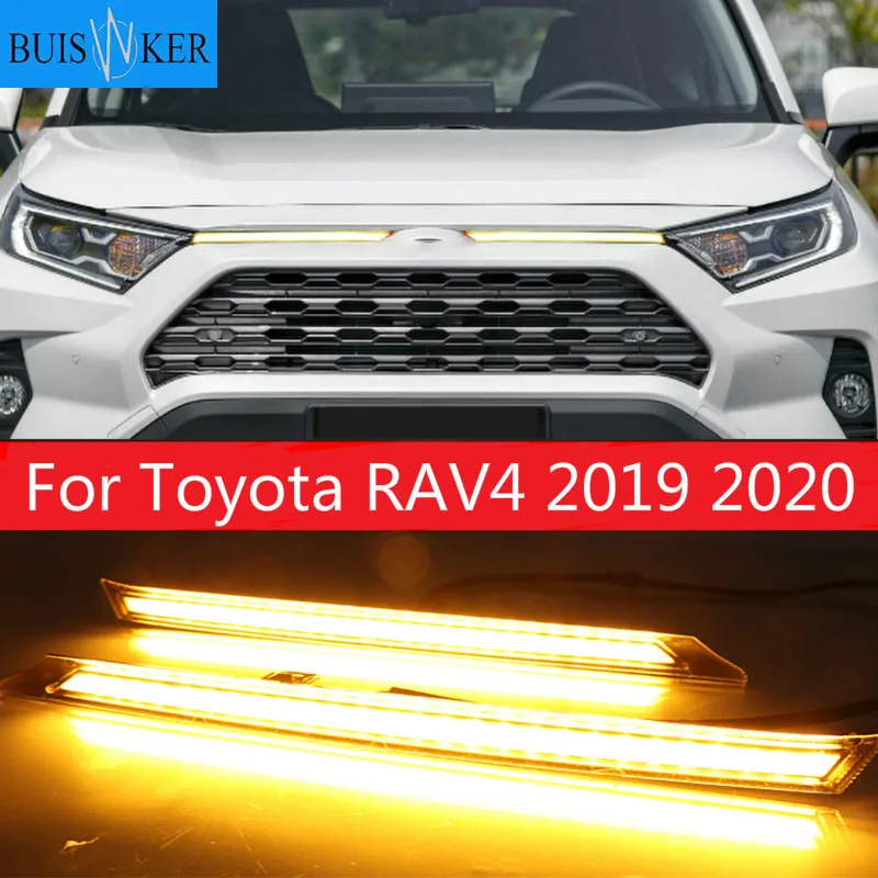 

Светодиодные дневные ходовые огни, 12 В, для Toyota RAV4, 2019, 2020
