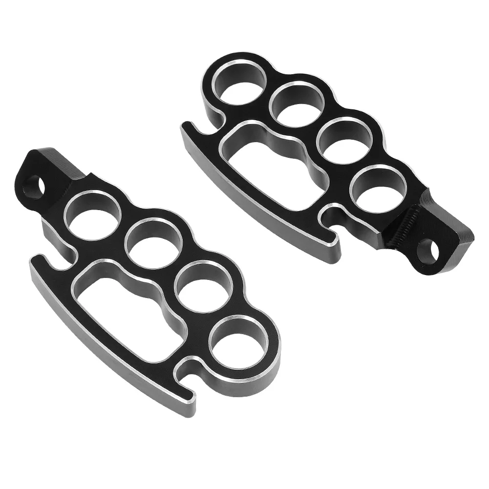 13CM Universals Black Footpegs Footrests Custom Pedal Control Foot Pegs fit For Harley V-Rod Sportster XL Dyna Softail