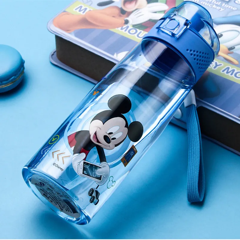 Blue Mickey Подарочная бутылка для воды 500 мл спортивные детские Студенческие герметичные фирменные Бутылочки для напитков - Цвет: Blue Mickey