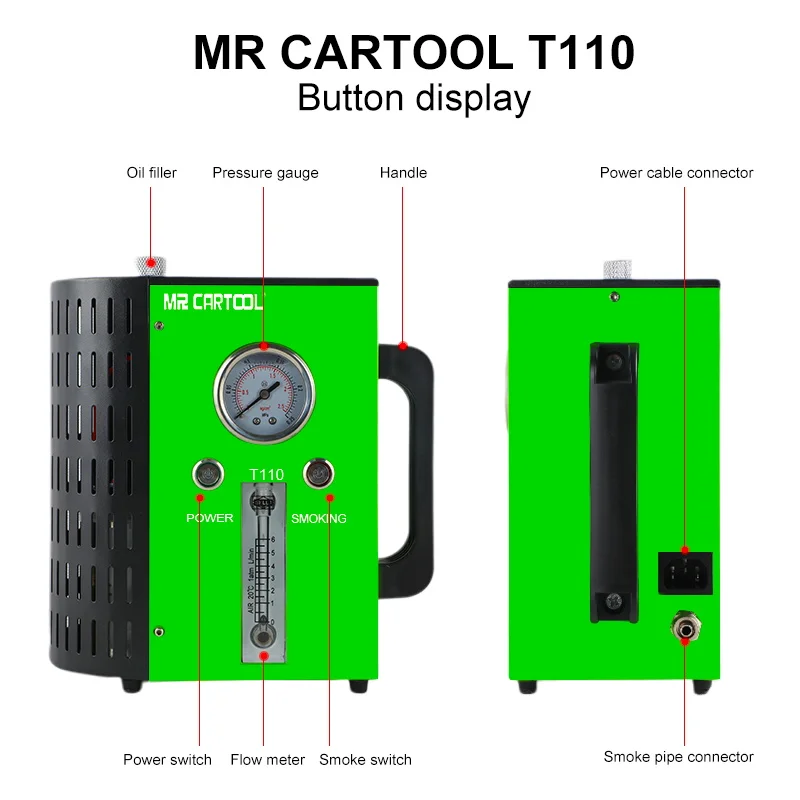 MR CARTOOL новые T110 машины для дыма автомобиля универсального EVAP/вакуумное топливо