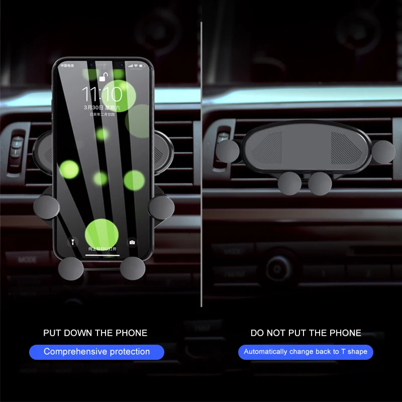 Автомобильный держатель для телефона IKSNAIL Gravity для iPhone XS MAX Xiaomi, автомобильный держатель с креплением на вентиляционное отверстие без магнитного держателя для мобильного телефона, подставка с gps