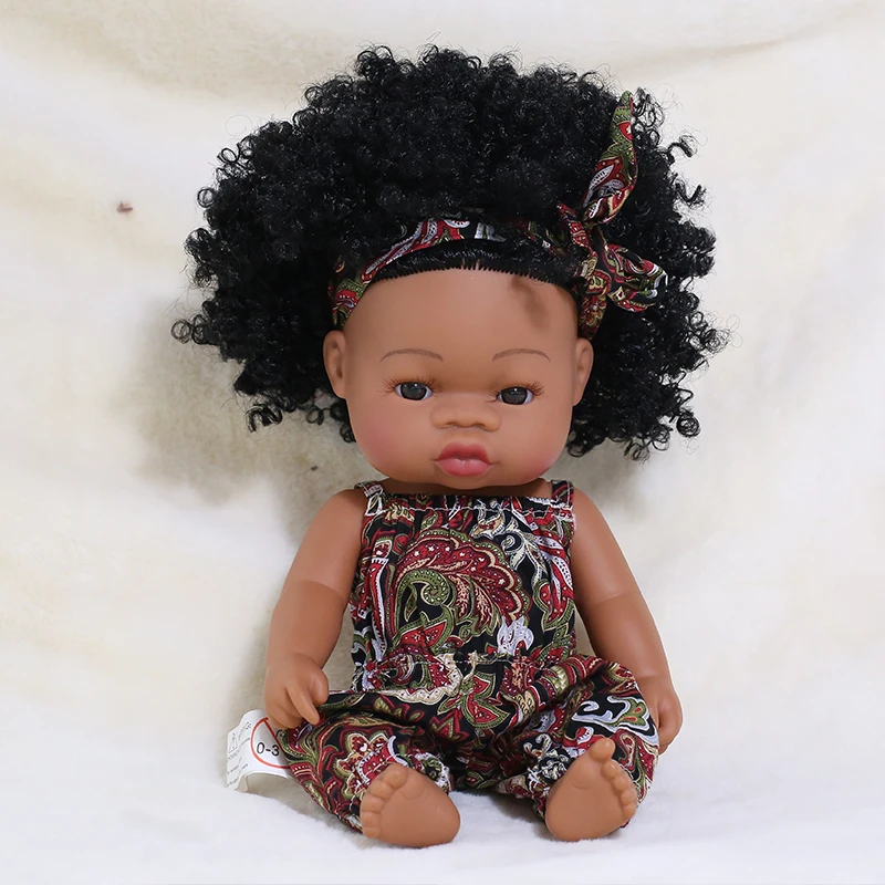 35CM American Reborn Black Baby Doll Bath Play Full Silicone Vinyl Baby Dolls Lifelike Newborn Baby Doll Toy Girl Christmas Gift 26