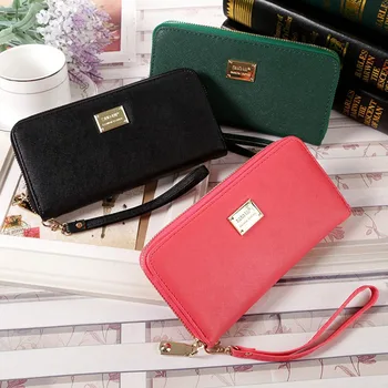 

1PC Women Lady Zipper Faux Leather Wallet Card Holder Coin Purse Zipper Clutch Phone Bag Long Key Money Purse Wallet Card Holder