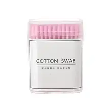 Одноразовые ватные палочки с двойной головкой Чистка ушей для носа здоровье 200 x инструменты для ухода розовый/белый розовый 300x100 x