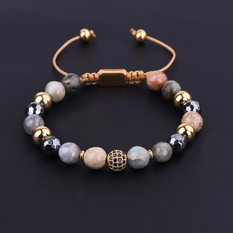 New Fashion Women Bracelet High Quality Natural Stone CZ Ball Handmade Friendship Beads Bracelets Women - Image 4