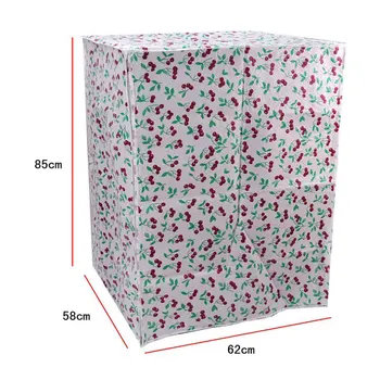 

TENMIU PEVA Waterproof Sunscreen Automatic Drum Washing Machine Cover Dust Jacket before Thick Green Bathroom 6 Wire Square