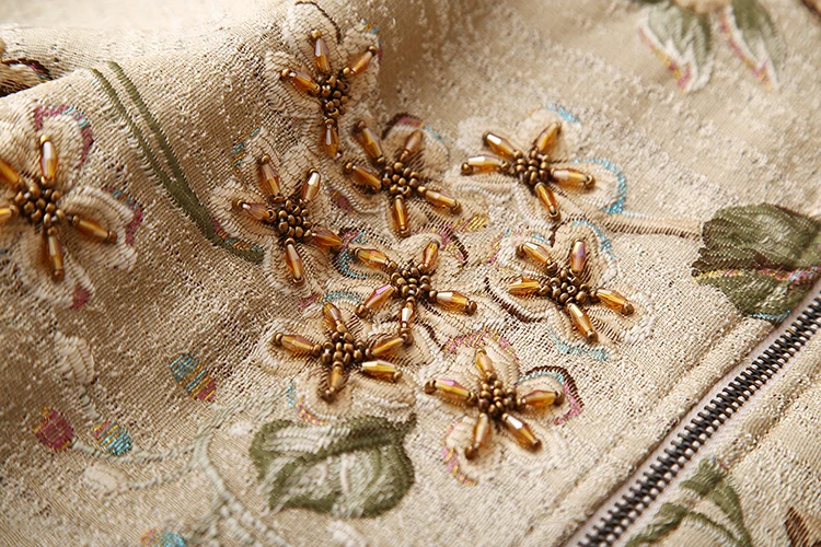 Lvydala Высококачественная модная куртка Осенняя женская элегантная короткая куртка с цветочными бусинами