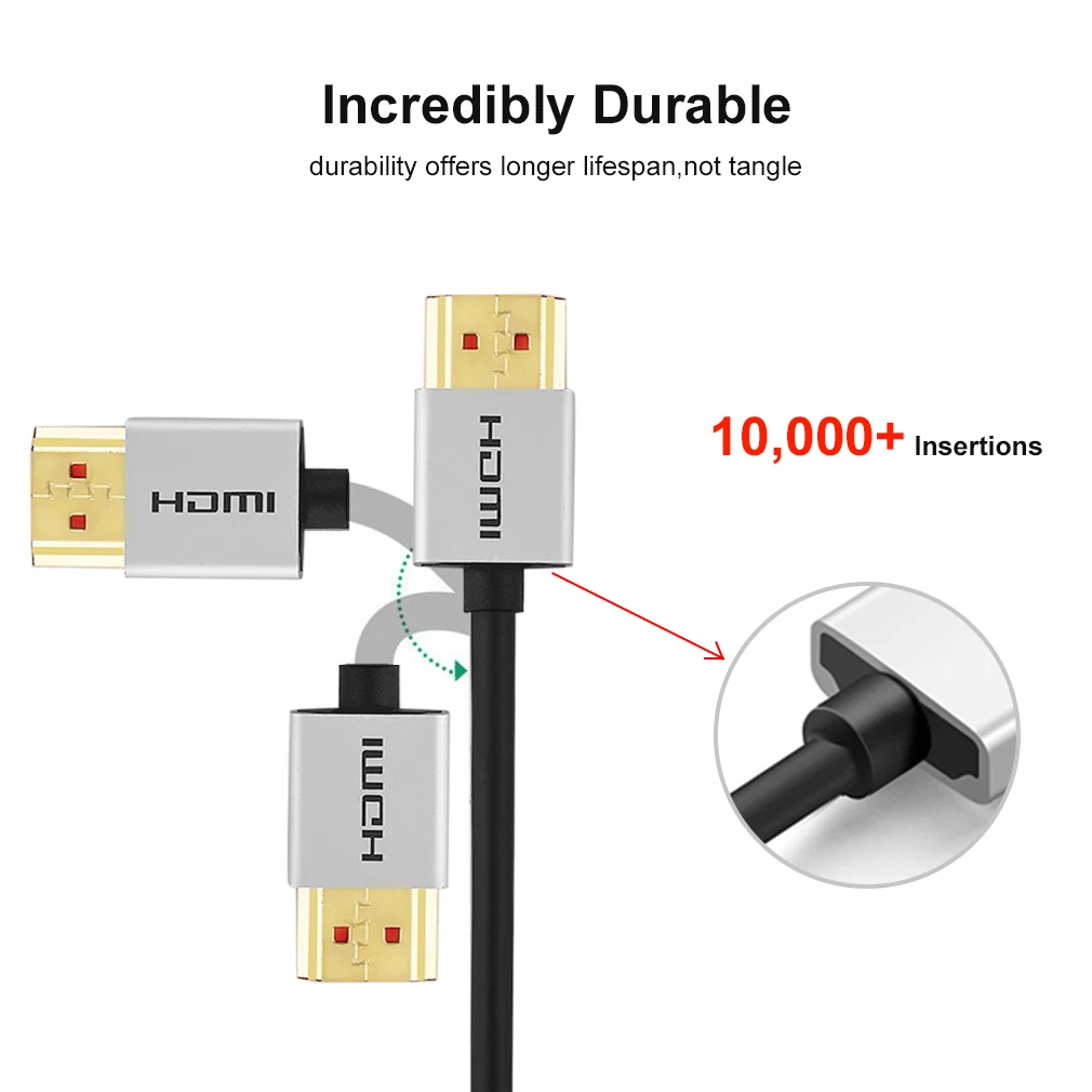 Кабель HDMI 2,0 3D для ноутбука HD tv lcd проектор компьютерный кабель 1 м/1,5 м/2 м