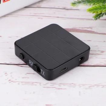 

BT5.0 Audio transmitter receiver Two-in -one TV Computer Speakers Portative Stereo Audio Music Adapter Black