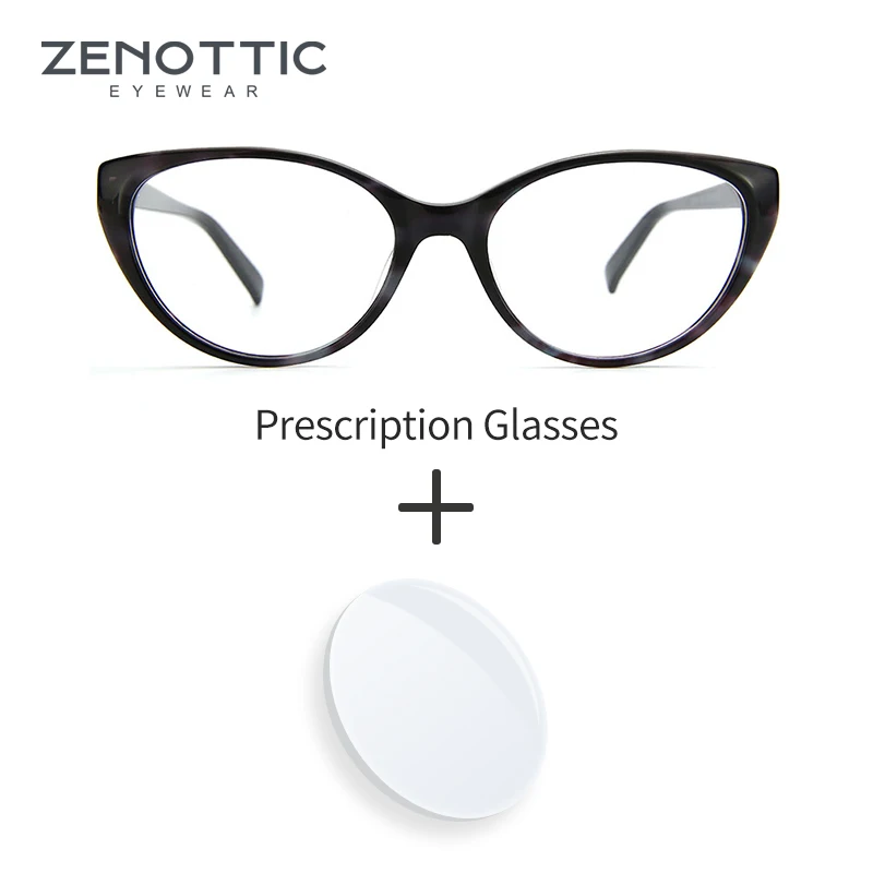 

ZENOTTIC Brand Acetate Prescription Glasses For Women Optical Eyeglasses Frame Anti Blue blocking Myopia Prescription Glasses