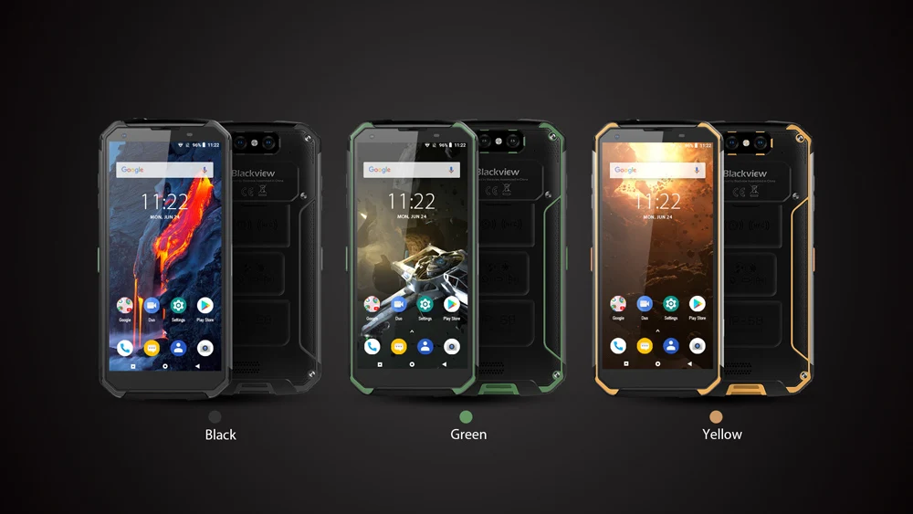 BLACKVIEW BV9500 PLUS 5," беспроводной зарядный смартфон Helio P70 4 Гб 64 ГБ Android 9,0 NFC 10000 мАч IP68 водонепроницаемый мобильный телефон