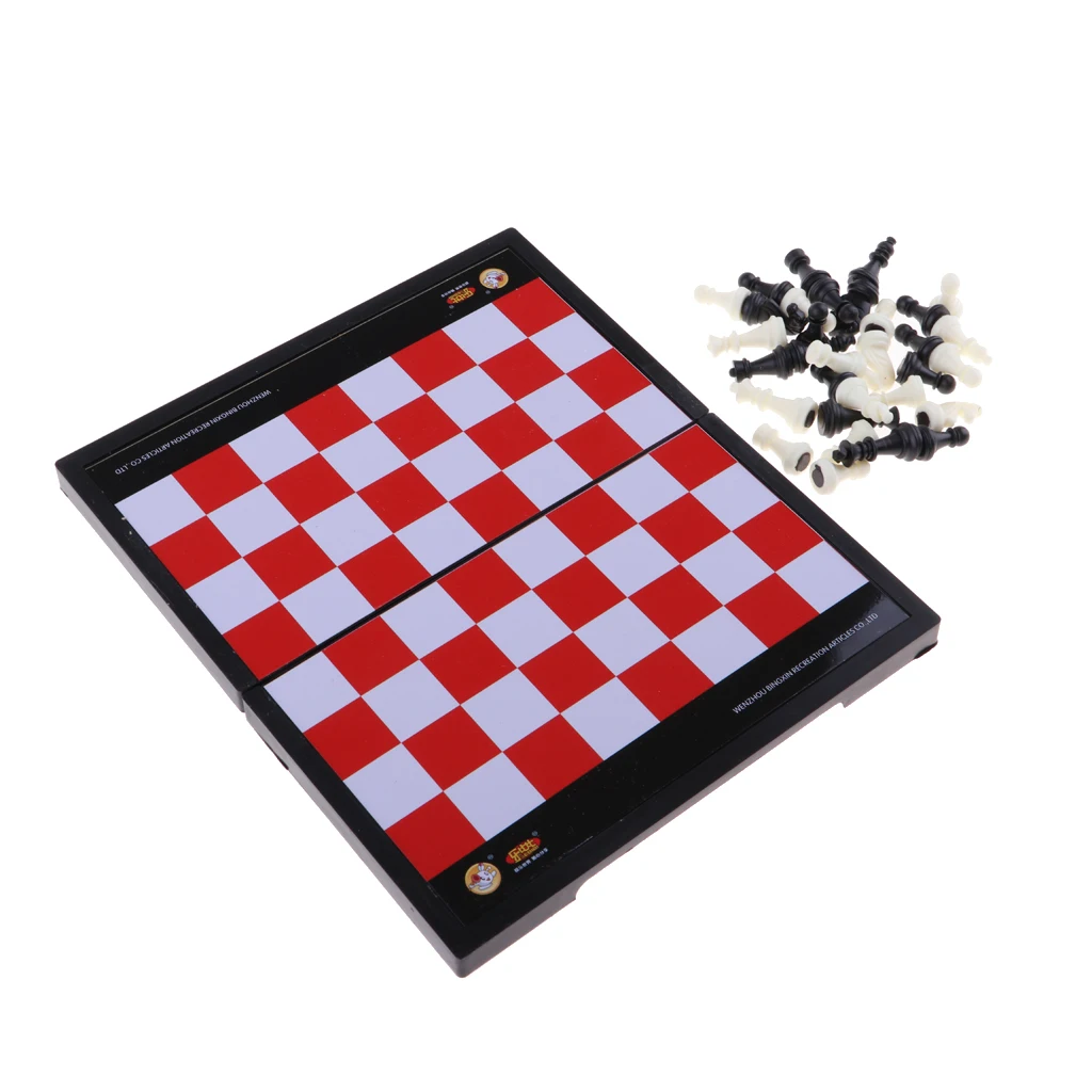 1 Set International Chess Board with Chess Pieces Toys Family Travel Games