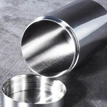 

Portable Mini Travel Sealed Stainless Steel Tea Leaves Can Storage Box Container
