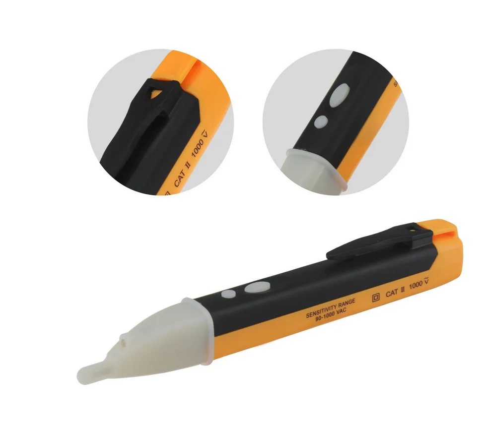 Electric indicator 90-1000V Non-Contact Socket Wall AC Power Outlet Voltage Detector Sensor Tester Pen LED light AC 110V-220V 5