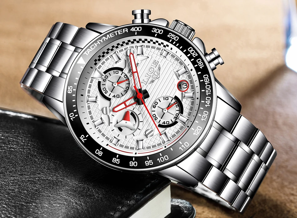 LIGE мужские часы лучший бренд класса люкс полный стальной часы спортивные кварцевые часы деловые мужские водонепроницаемые часы повседневные мужские часы Relogio Masculino