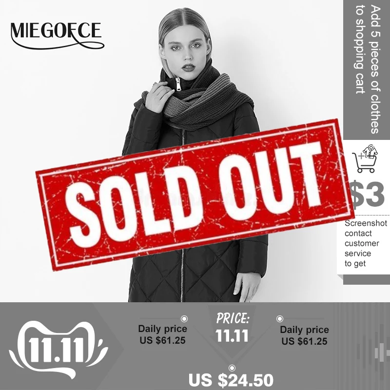 16088.81руб. |MIEGOFCE 2019 Новая зимняя женская био пух верхняя одежда женское пальто модный фасон высокое качество утепленный зимняя куртка с шарфом в комплекте-in Парки from Женская одежда on AliExpress 