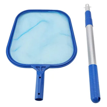 

35-105cm Swimming Pool Cleaning Tool Pond Tub Leaf Skimmer Mesh Net with Telescopic Pole Pool Cleaning Garden Supplies WWO66