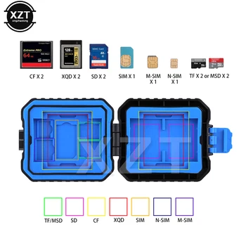

11 in 1 Micro SD Memory Card Case Holder Waterproof Storage Box Protector for 3 SIM + 2 XQD + 2 CF + 2 TF + 2 SD Card New
