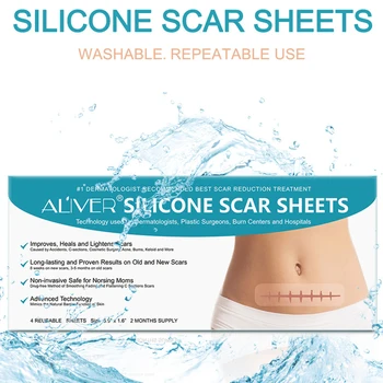 

4pcs/box Burn Silicone Gel Trauma Skin Repair Flatten Acne Scar Removal Patch Self Adhesive Surgery Reusable Sheet Professional