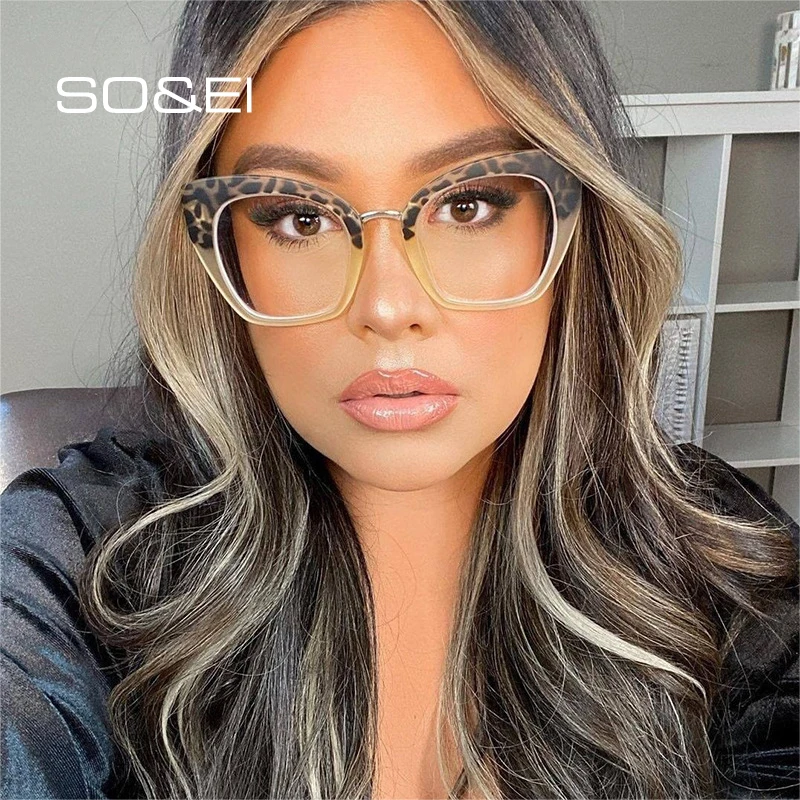 Vintage Oversized Eyeglass Frames Oversized Cat Eye Frames Women