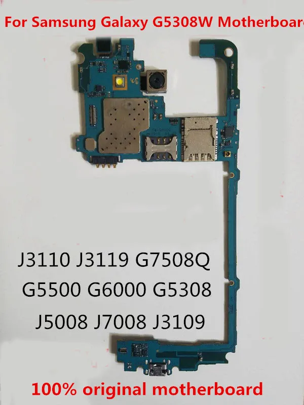 GIFT+TOOL+Full Working 100%Original Unlocked For Samsung Galaxy G5308w Motherboard Logic Mother Circuit Board Plate | Мобильные