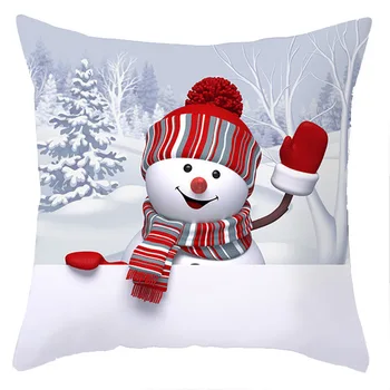

Merry Christmas Decoration Pillowcases White Plaid Home Decoration Car Pillow Ornaments Natale 2020 Xmas Gifts Sofa Cushion