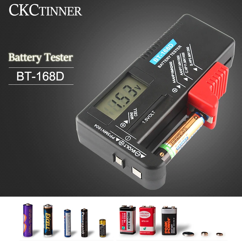 BT-168/BT-168D Button Cell Battery Voltage LCD 9V Capacity Indicator Tester 
