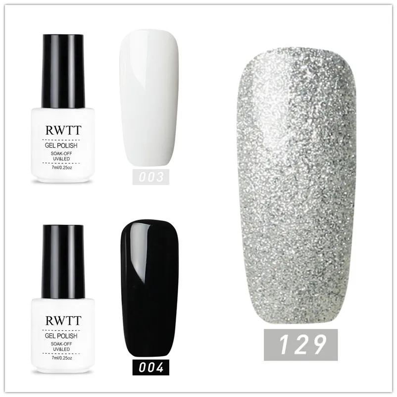 Suit 2-003A004A129 3 шт./компл.) RWTT Блеск УФ набор гель-лаков для ногтей с голографической отделкой блестками био-Гели Soak Off УФ Гель-лак для ногтей Лаки! полупостоянная блестящие ногтей L - Цвет: Suit 2-003A004A129