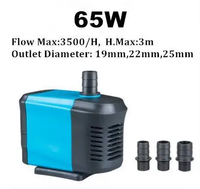 220V мощный аквариумный водяной насос пруда погружающийся водный насос фильтр для аквариума сад фонтан водопад насос 20/40/55/65W - Цвет: 65W