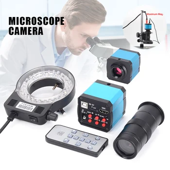 

41MP HDMI USB Industrial Electronic Digital Video Microscope Camera 100X Lens Kit LED Light for Phone DIY Repair PAK55