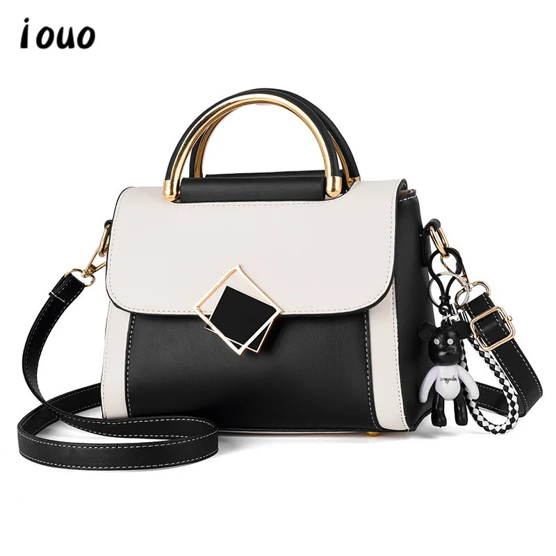 

iouo authentic ladies handbag one shoulder portable diagonal 2020 new wave Korean version of summer fashion wild metal square