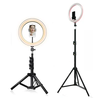 

26cm/30cm Ring light with 110cm Tripod LED Photography Lighting With Phone Clip for Mobile Phone Makeup Photo Beauty Yootube