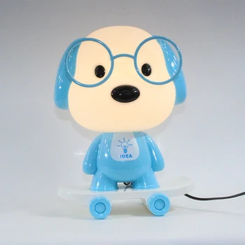 

Modern cartoon dog novelty desk Lamps LED 220V 2 colors art deco table Lamp for kitchen restaurant bedside bedroom study office