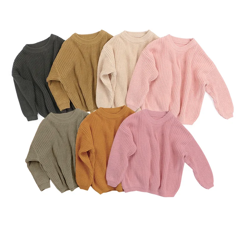 Thick Sweater Thick Wool Sweater Autumn Winter Small Size Costume Clothes Solid Warm Knitted Tops