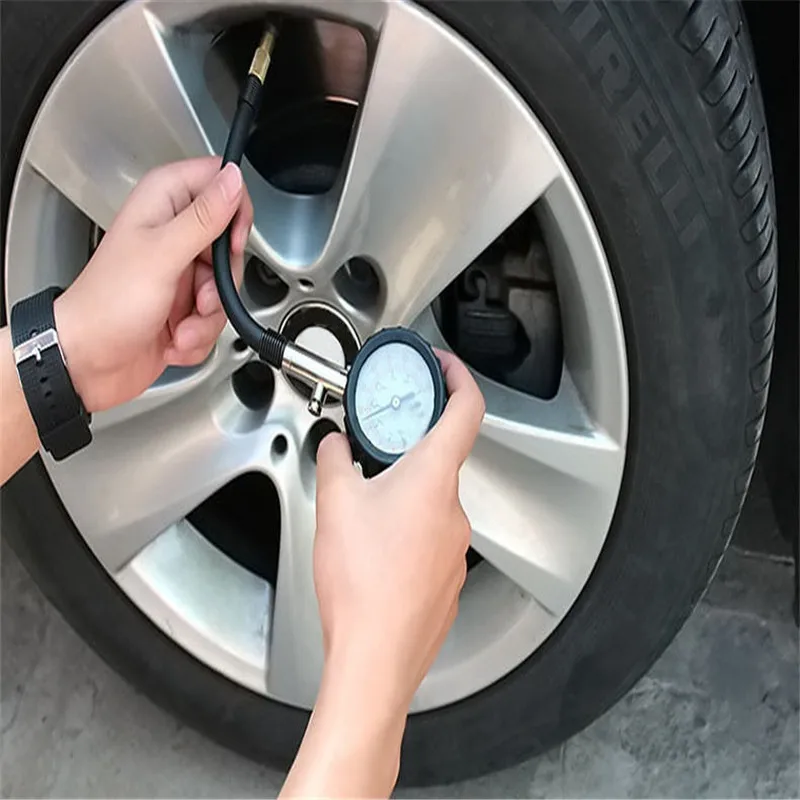 

TOSPRA Auto Motorcycle Tyre Air Pressure Gauge Meter Tire Pressure Gauge Meter Vehicle Tester Monitoring System Stainless Steel