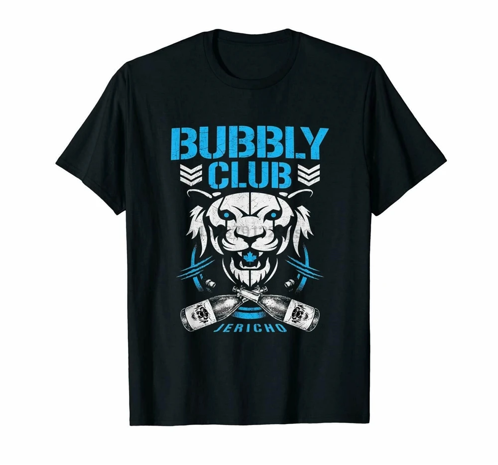 Барботный клуб Крис Aew Njpw Jericho Bit Of The Bubbly пародия черная футболка S-3Xl базовые