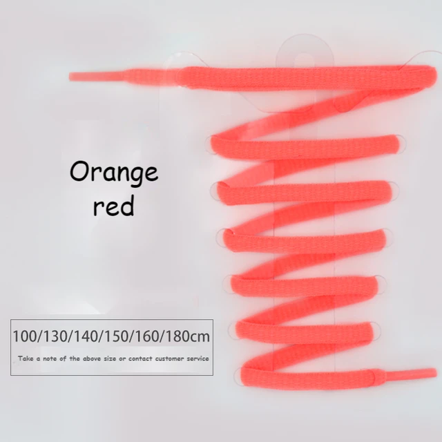 Oval Shoe laces 24 Color Half Round Athletic ShoeLaces for Sport/Running Shoes Shoe Strings 100/120/140/160/180cm Shoelace Orange red