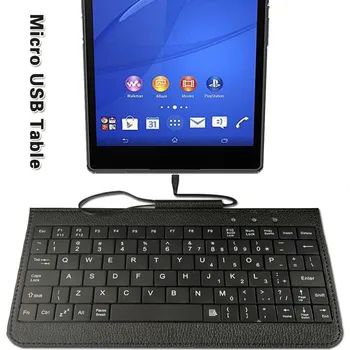 

Solid Micro USB Keyboard with Stand for Sony Xperia Z3 Tablet Compact 8.0" Tablet Durable Pu Leather Protective Sleeve