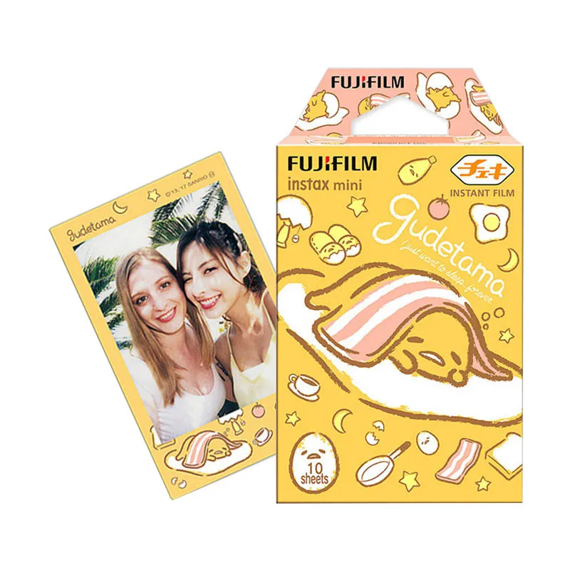 Gudetama Подлинная Fujifilm Instax Mini 8 9 цветная фотобумага 10 шт. для Fuji 9 8 7s 50 90 25 70 Share SP-2 SP-1 Liplay мгновенная камера - Цвет: Gudetama