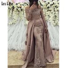 Скромные арабское, с длинными рукавами Вечерние платья на выпускной элегантные Для женщин Вечернее торжественное плюс Размеры вечерние платья