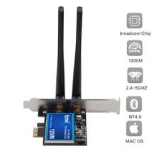 เดสก์ท็อป Dual Band 802.11ac Broadcom BCM94360 Wireless-AC WIFI บลูทูธ 4.0 PCI-E Adapter สำหรับ Mac/Hackintosh/Windows(China)