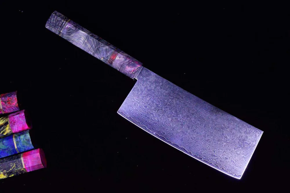 Дамасская сталь, нож повара Nakiri, китайские умные ножи, острый нож для нарезки стейка, кухонный нож, столовые приборы